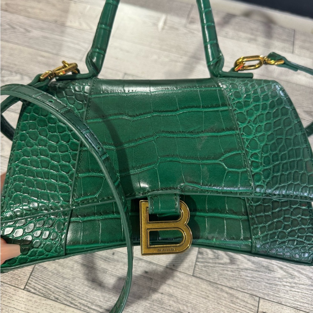 Balenciaga Hourglass Bag Crocodile Leather